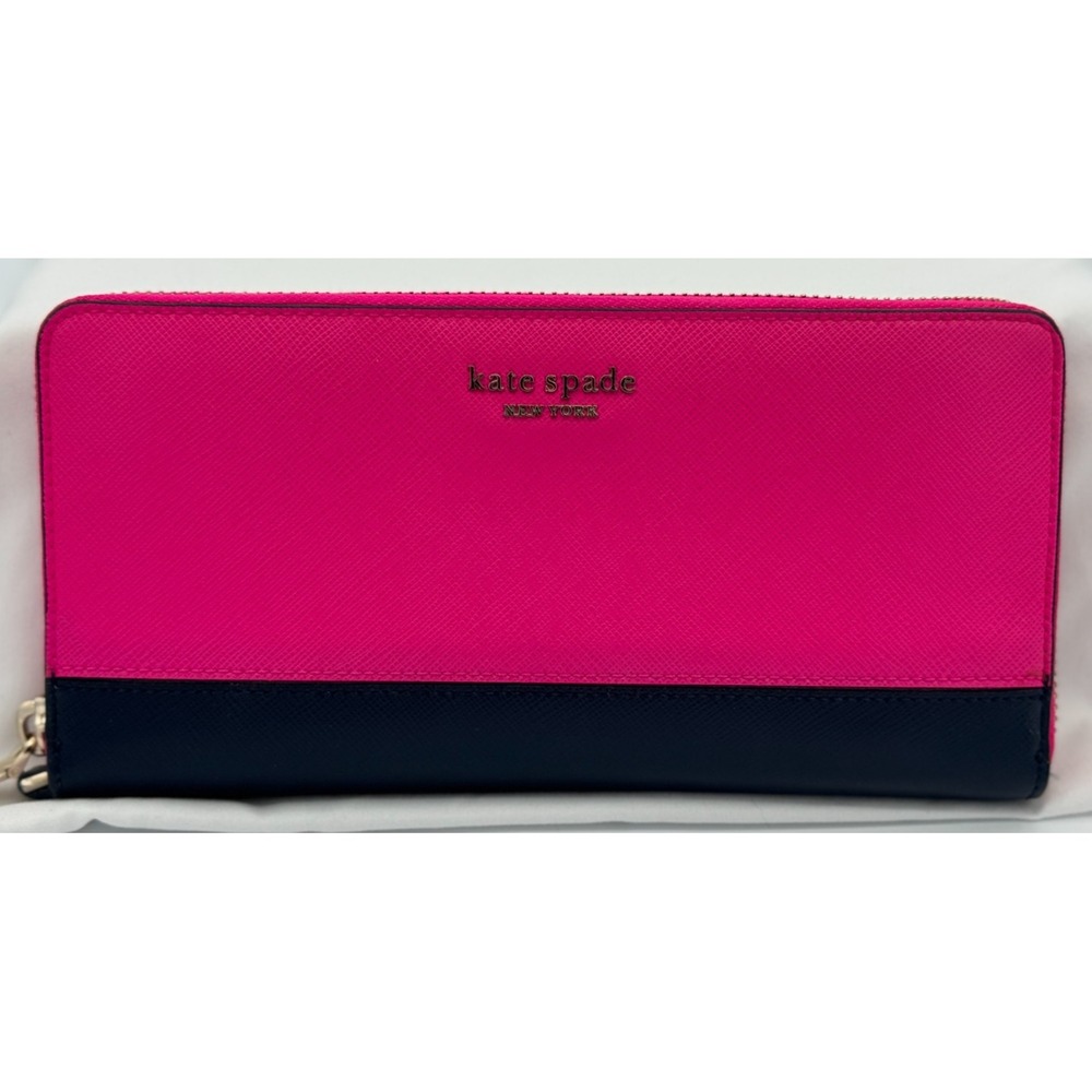 Kate Spade New York Spencer Zip-Around Continental Wallet - Pink and Navy